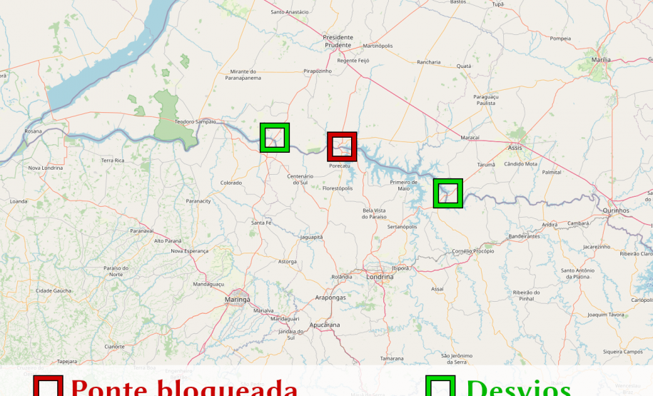 Ponte de Porecatu será bloqueada para reformas daqui a 10 dias