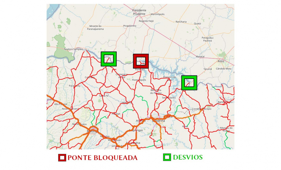 Bloqueio da Ponte de Porecatu tem nova data para início -