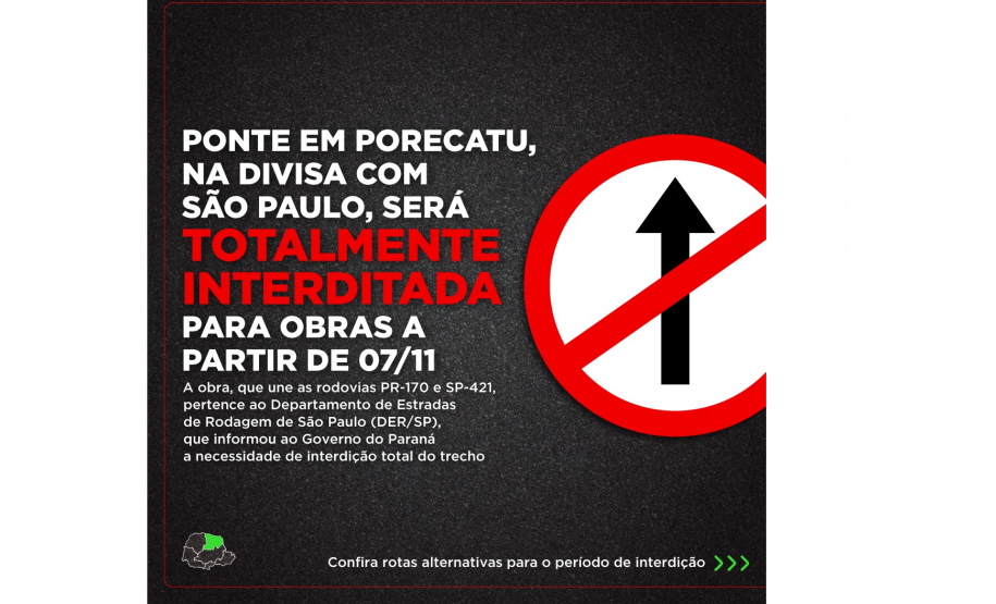 Bloqueio da Ponte de Porecatu tem nova data para início -