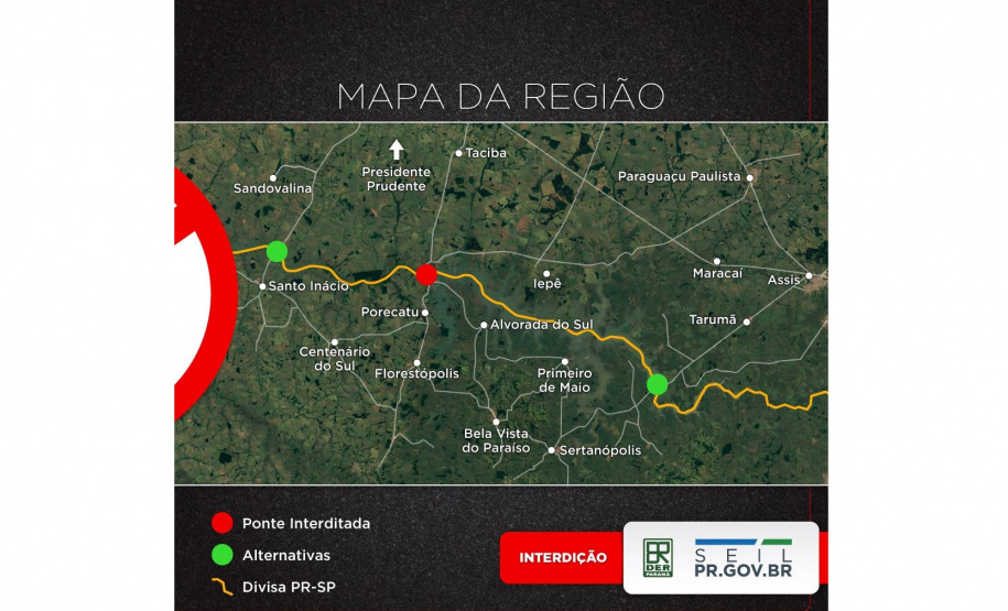 Bloqueio da Ponte de Porecatu tem nova data para início -