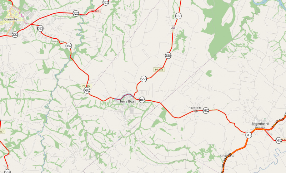 Estado conclui obras de conservação do trecho urbano da PR-082 em Terra Boa