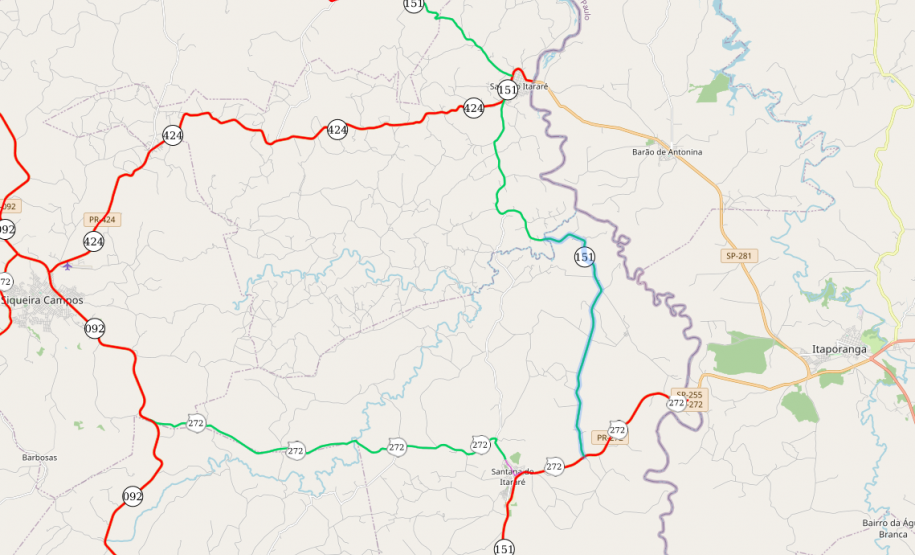 Estado faz melhorias em rodovia não pavimentada entre Santana do Itararé e Salto do Itararé