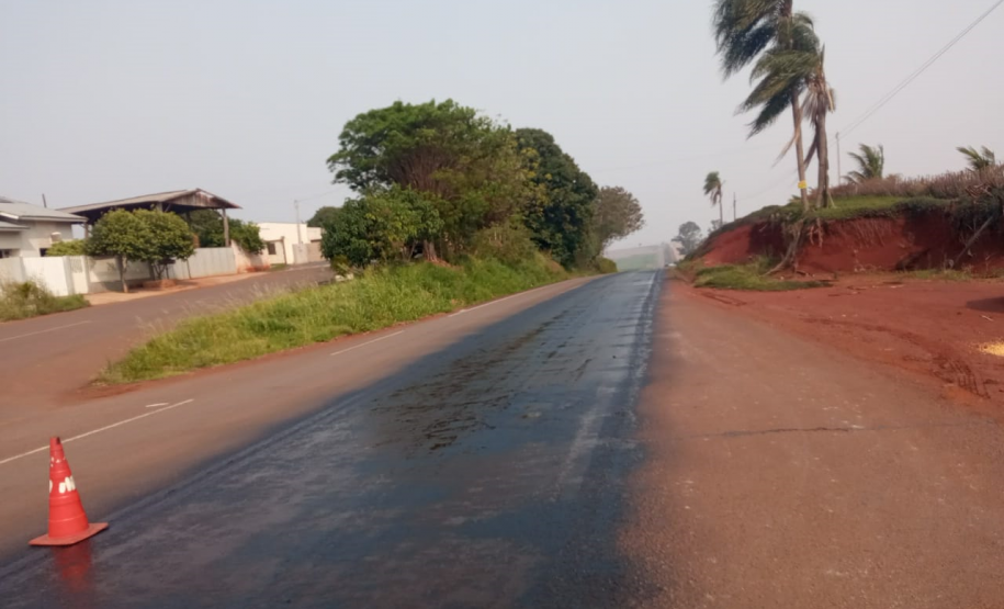 Programa de Conservação de Pavimentos do DER/PR atende rodovia de Quarto Centenário