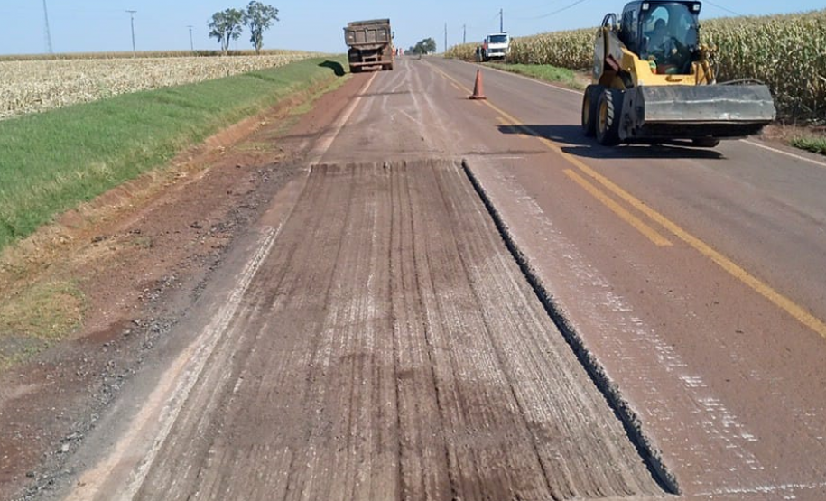 Programa de Conservação de Pavimentos do DER/PR atende rodovia de Quarto Centenário