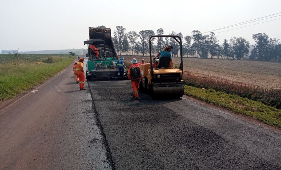 Programa de Conservação de Pavimentos do DER/PR atende rodovia de Quarto Centenário