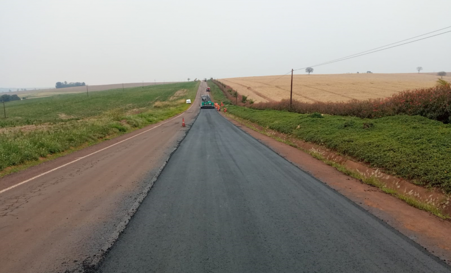 Programa de Conservação de Pavimentos do DER/PR atende rodovia de Quarto Centenário