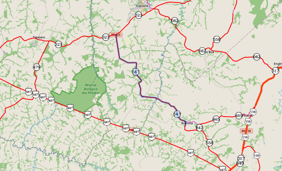 Governo executa reparos em 35 quilômetros de rodovia entre Cianorte e Araruna