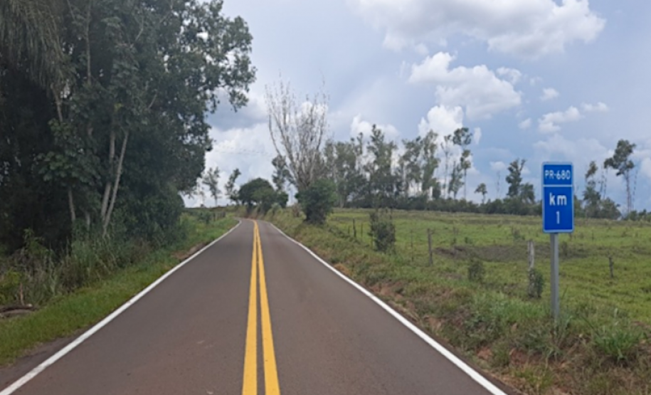Rodovia entre Douradina e Maria Helena recebe reforço de segurança viária pelo Proseg Paraná