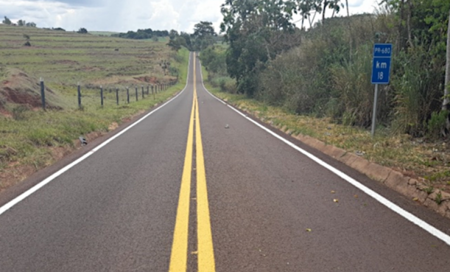 Rodovia entre Douradina e Maria Helena recebe reforço de segurança viária pelo Proseg Paraná