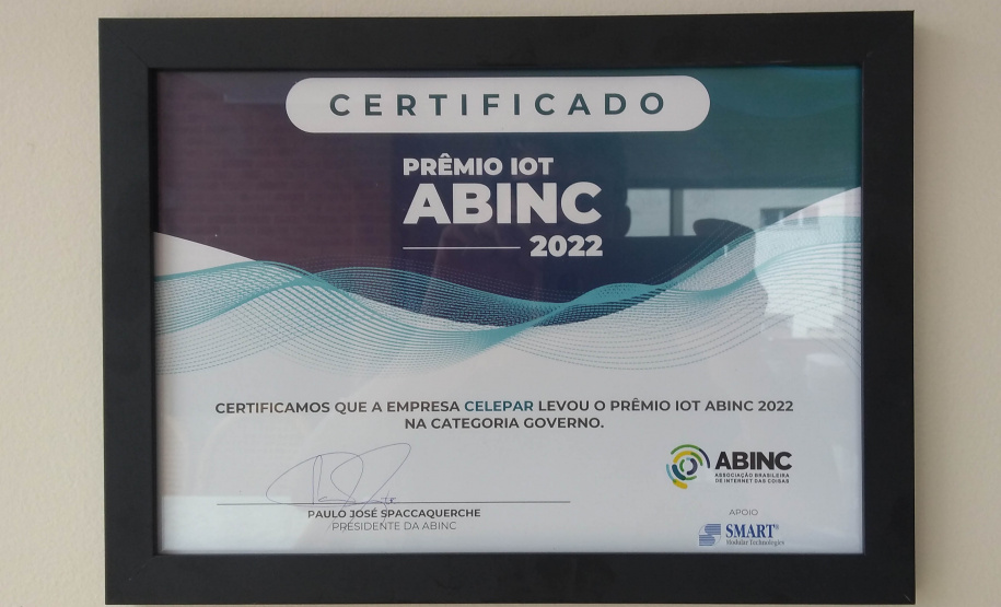 Projeto inédito da Celepar com o uso de internet das coisas para a área da saúde ganha prêmio nacional