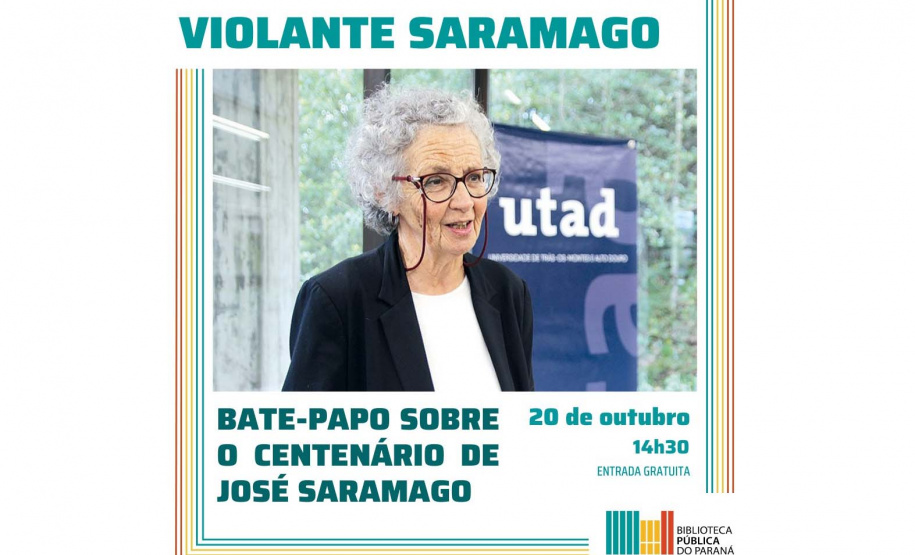 Filha de José Saramago participa de bate-papo na Biblioteca Pública sobre o centenário do escritor