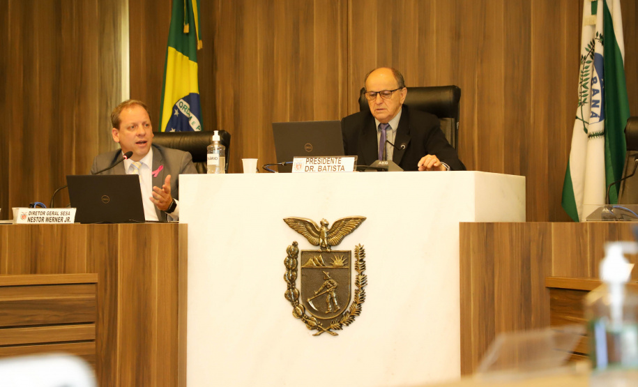 A Secretaria de Estado da Saúde (Sesa) apresenta o relatório detalhado de contas do 2º quadrimestre de 2022 nesta quarta-feira (26) na Assembleia Legislativa do Paraná (Alep).
