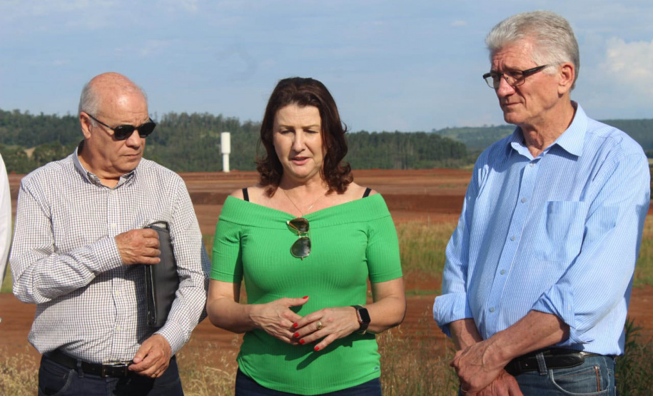 Local de construção de uma unidade da Piracanjuba, que será a maior fábrica de queijos do Brasil, em  São Jorge d'Oeste, no Sudoeste do Paraná -