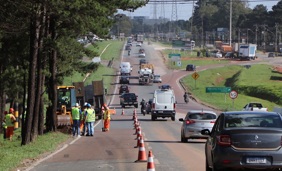 Começam as obras de reforço na segurança e iluminação no Contorno Sul de Curitiba