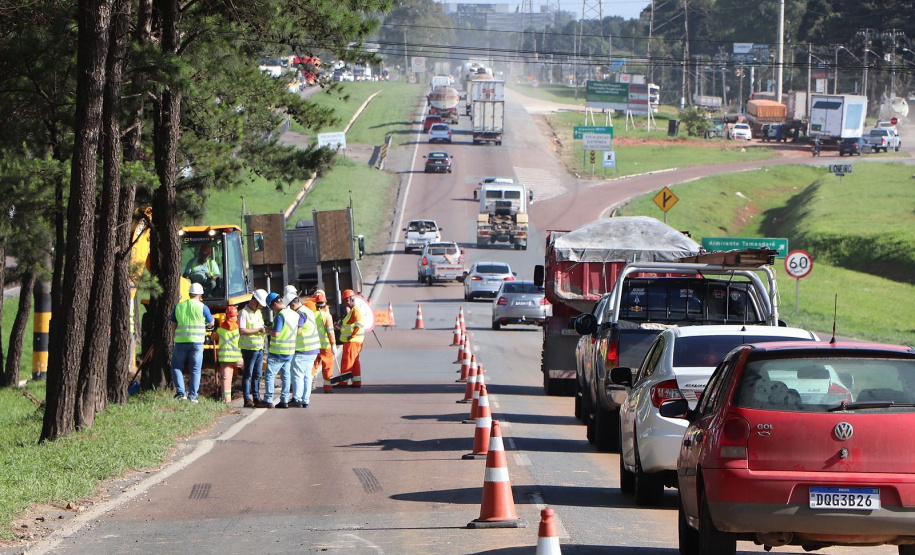 Começam as obras de reforço na segurança e iluminação no Contorno Sul de Curitiba