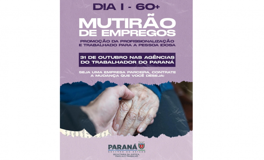 Agências do Trabalhador farão mutirões com vagas para pessoas idosas na segunda-feira