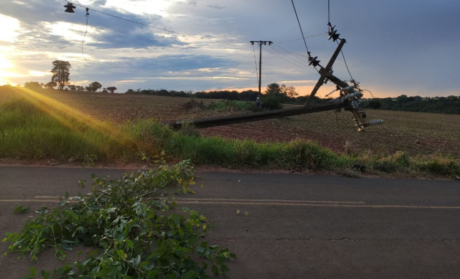 Copel trabalha para reestabelecer energia em locais atingidos por temporais- Região Vale do Ivaí -