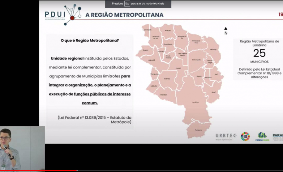 Londrina e Maringá se preparam para a conclusão dos PDUI de suas Regiões