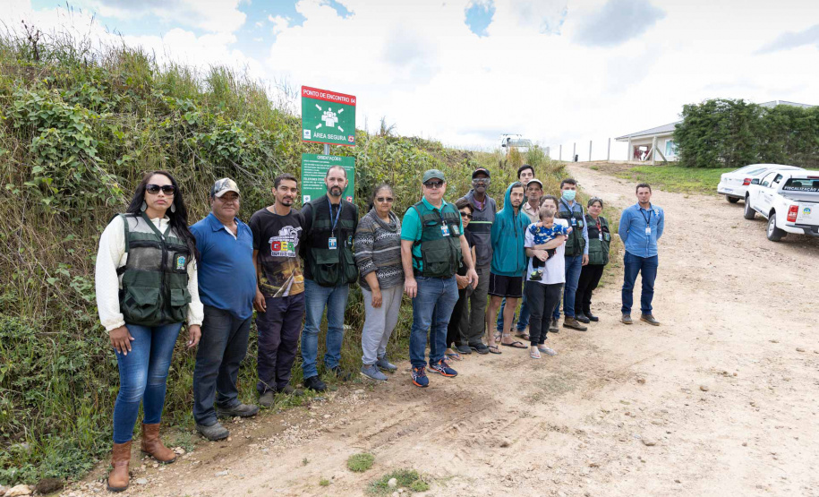 Sanepar simula evacuação no entorno da Barragem Miringuava, em São José dos Pinhais