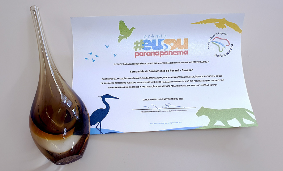 Sanepar recebe prêmio por projeto de educação socioambiental