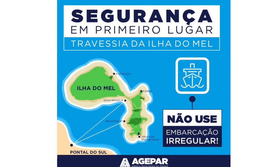 Agepar lança campanha de conscientização para usuários da travessia da Ilha do Mel