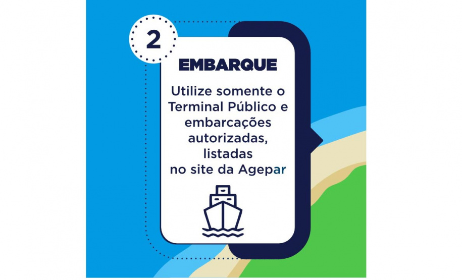 Agepar lança campanha de conscientização para usuários da travessia da Ilha do Mel