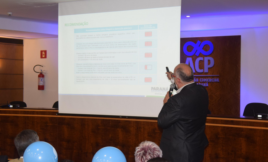 evento promovido em parceria com a Associação Comercial do Paraná (ACP), em prol do Novembro Azul. 