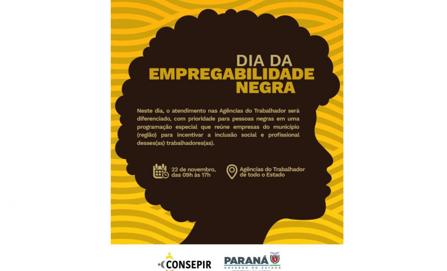 Paraná terá Dia da Empregabilidade Negra nesta terça-feira