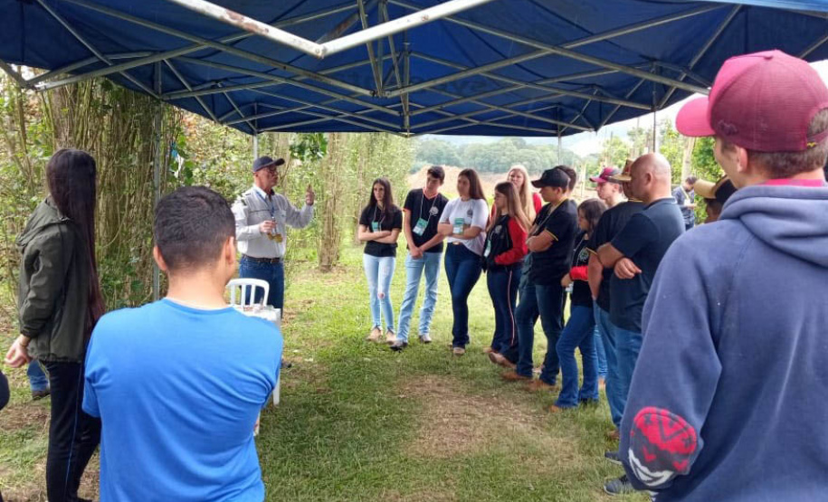Estudantes conhecem tecnologias para a produção de frutas de clima temperado na Estação de Pesquisa do IDR-Paraná