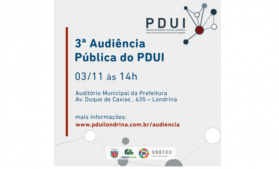 Plano de Desenvolvimento Urbano Integrado (PDUI) da Região Metropolitana de Londrina (RML)