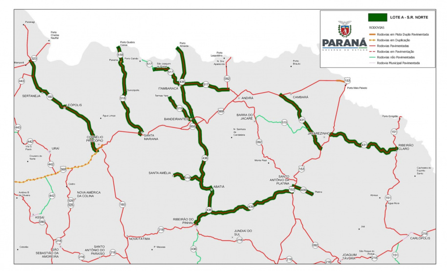 Governo prepara investimento em 922 km de rodovias de três regiões do Paraná