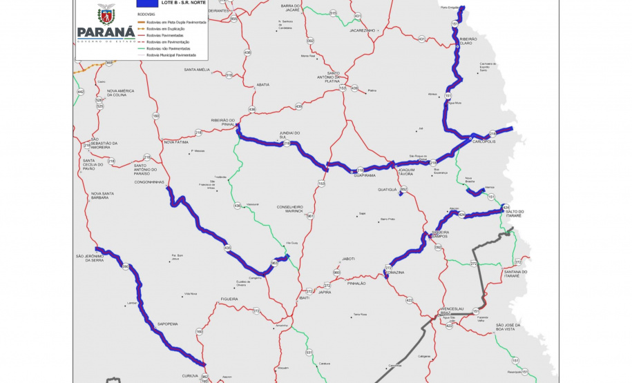 Governo prepara investimento em 922 km de rodovias de três regiões do Paraná