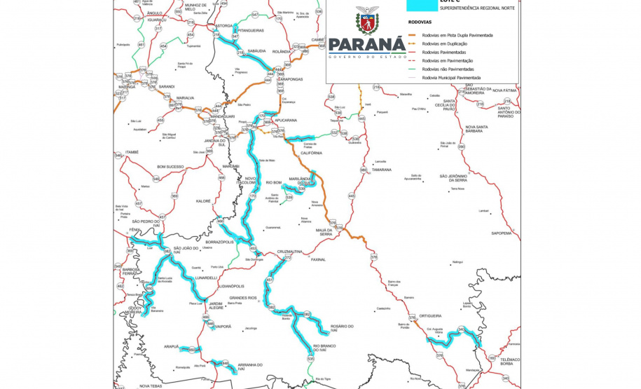 Governo prepara investimento em 922 km de rodovias de três regiões do Paraná