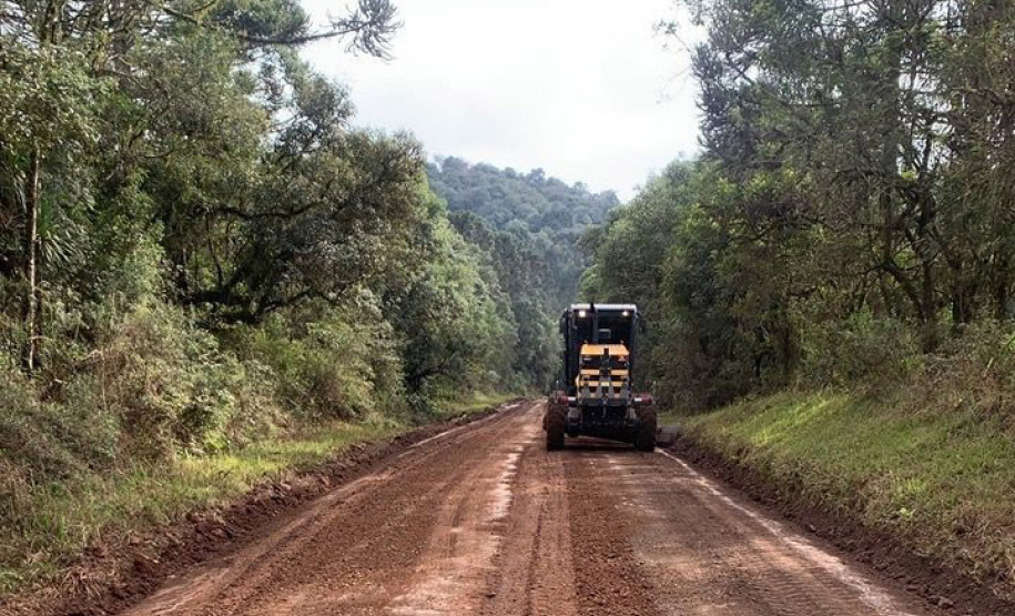 DER/PR prepara conservação de 49 km de rodovias rurais no Sul do estado