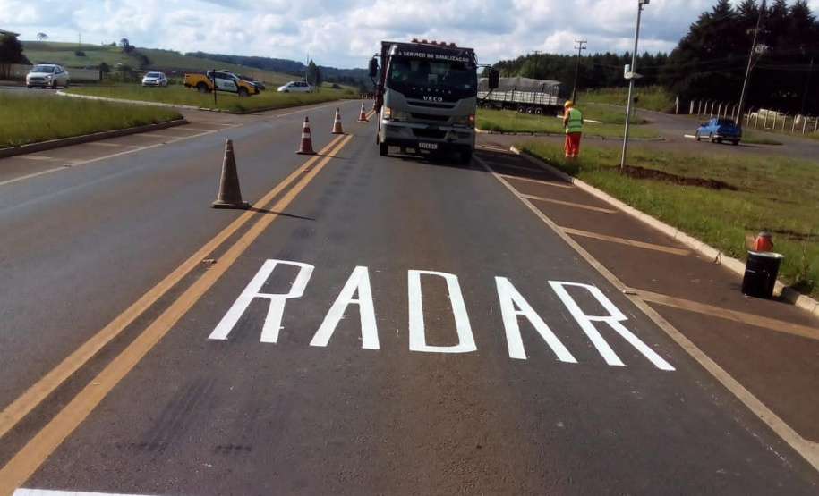 DER instala radares e projeta mais melhorias no trevo da PRC-466, em Guarapuava