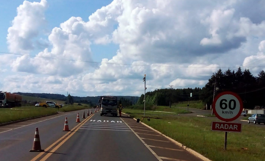 DER instala radares e projeta mais melhorias no trevo da PRC-466, em Guarapuava