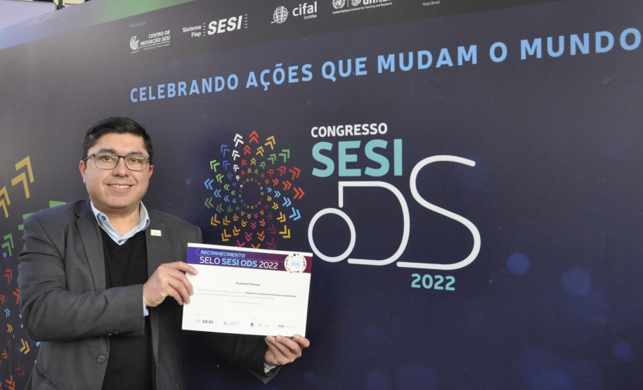 Fomento Paraná recebe selo do Sesi como empresa comprometida com os ODS