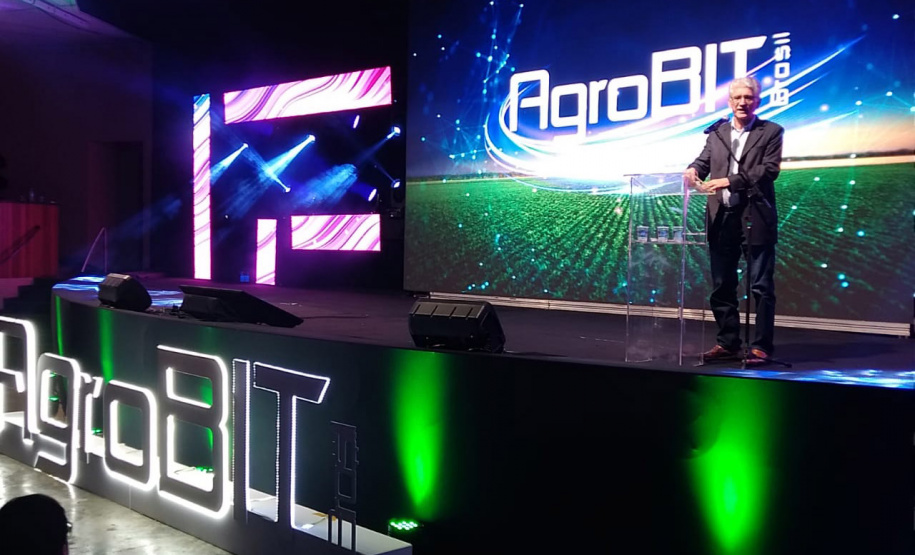 Secretário da Agricultura e do Abastecimento, Norberto Ortigara, na abertura do AgroBIT Brasil, em Londrina -