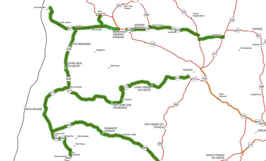 R$ 152,3 milhões serão investidos na reforma de 1,4 mil km de rodovias do Oeste e Sudoeste