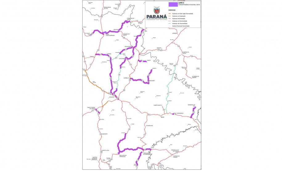 R$ 152,3 milhões serão investidos na reforma de 1,4 mil km de rodovias do Oeste e Sudoeste