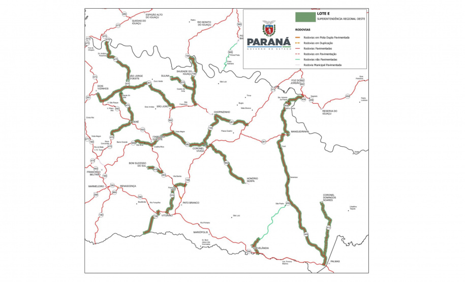 R$ 152,3 milhões serão investidos na reforma de 1,4 mil km de rodovias do Oeste e Sudoeste