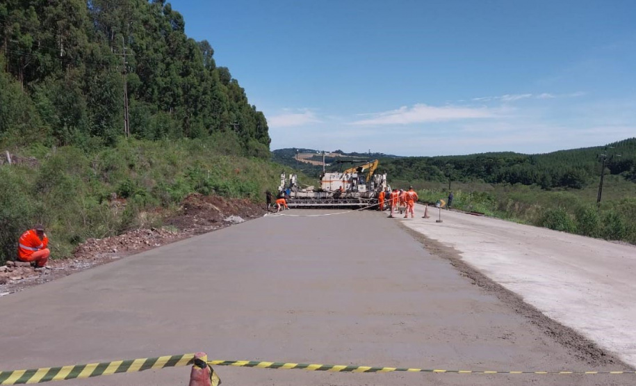Com 90% da obra pronta, DER prevê concluir pavimento de concreto da PRC-280 ainda em 2022
