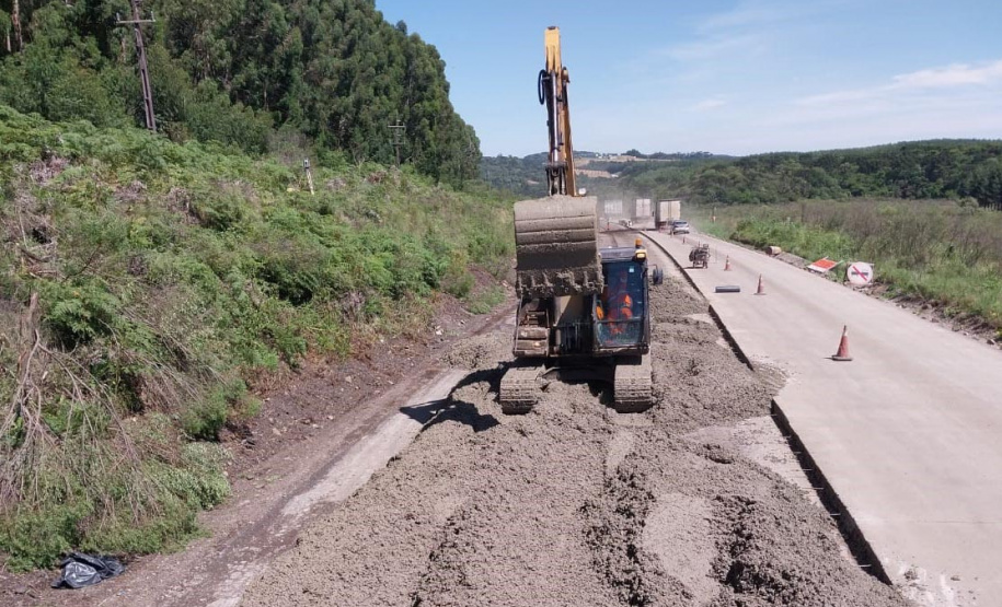 Com 90% da obra pronta, DER prevê concluir pavimento de concreto da PRC-280 ainda em 2022