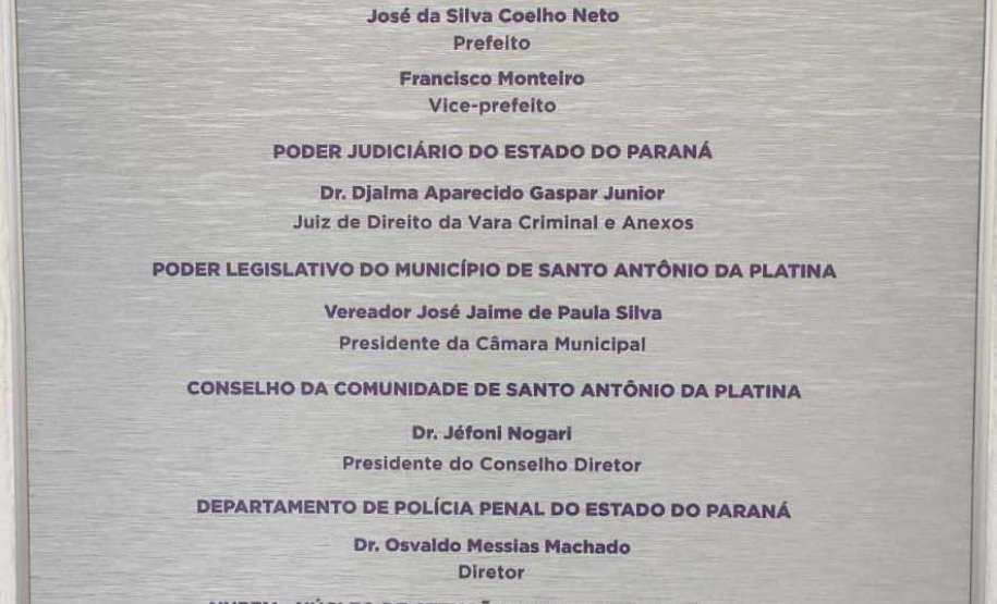 Polícia Penal do Paraná inaugura Complexo Social em Santo Antônio da Platina