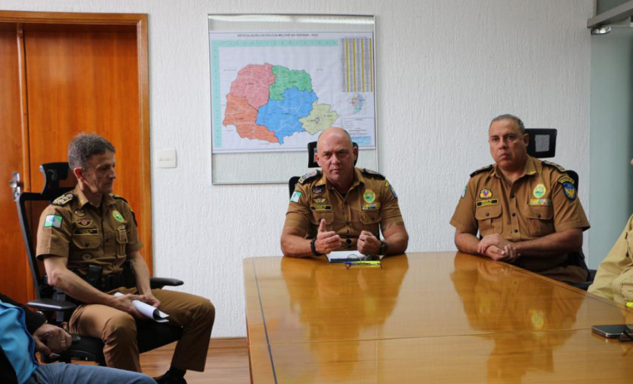 Secretário designado para a Segurança se reúne com comandantes das forças do Paraná