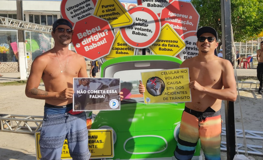 Com brincadeiras e blitz educativas, Detran-PR reforça cuidados no trânsito no Litoral
