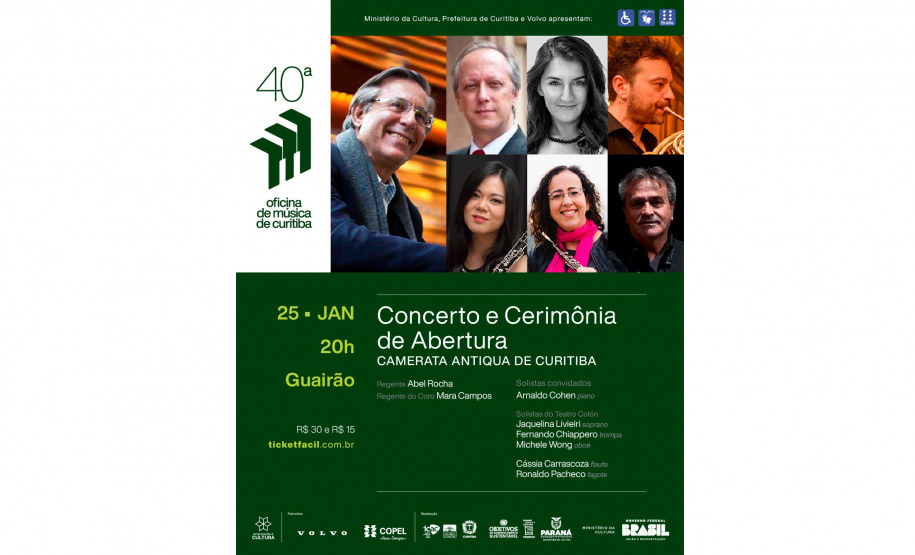 Teatro Guaíra recebe grandes espetáculos da 40ª Oficina de Música