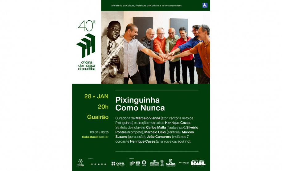 Teatro Guaíra recebe grandes espetáculos da 40ª Oficina de Música