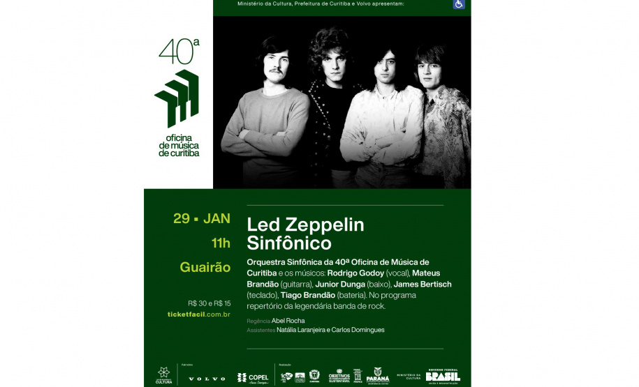 Teatro Guaíra recebe grandes espetáculos da 40ª Oficina de Música