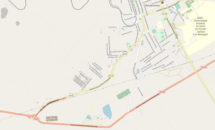 Obra em Bandeirantes vai bloquear trecho da BR-369 a partir de 9 de janeiro